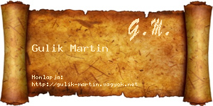 Gulik Martin névjegykártya